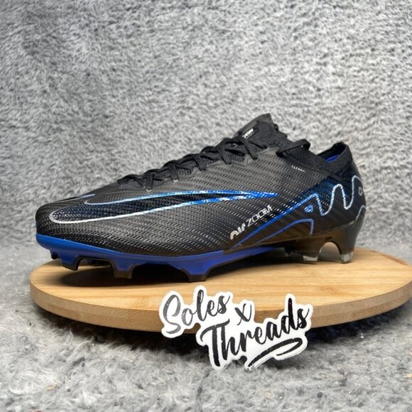 Nike Zoom Mercurial Vapor 15 Elite FG Size 7.5 Men Black Blue DJ4978-040 - Picture 4 of 7